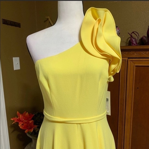 NWT, Eliza J, Gorgeous, Full, One-Shoulder Stunner! Elegant, Classy & Timeless 4 - Picture 2 of 8